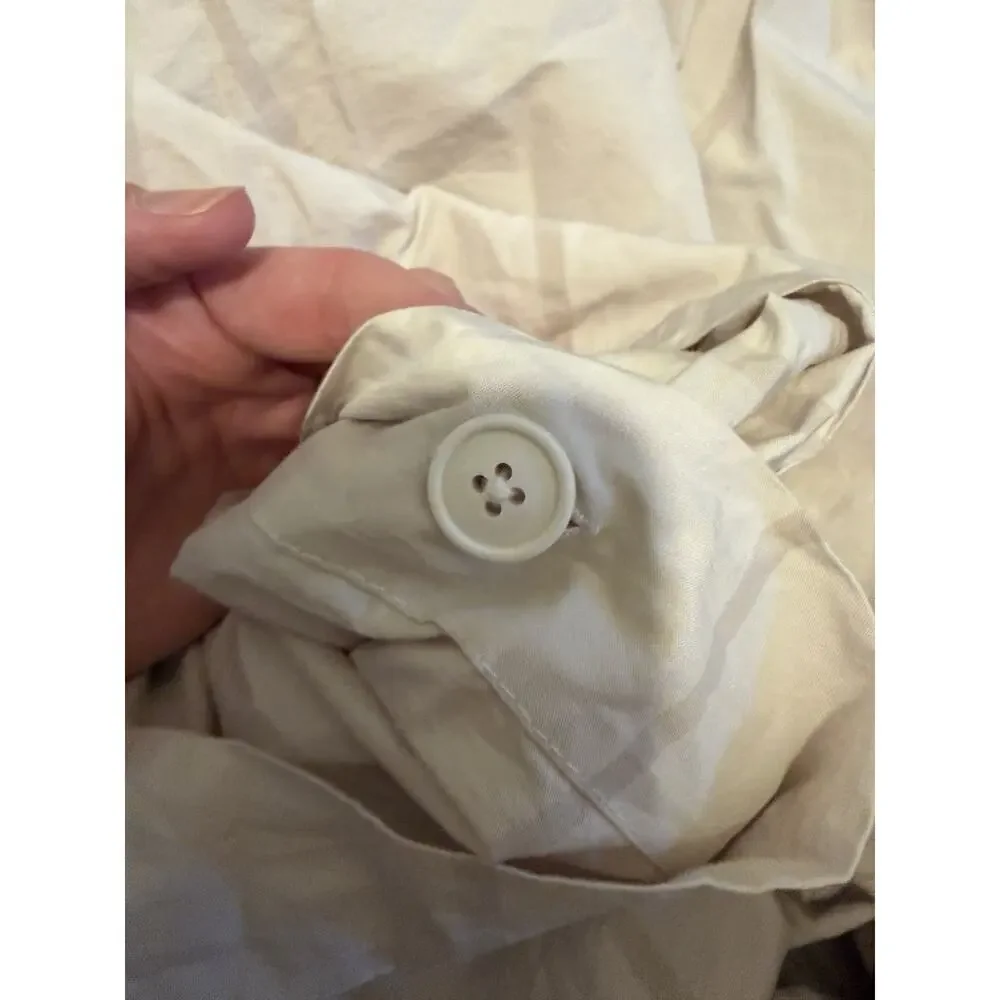 Parachute Brushed Cotton Duvet Cover Cream/ivory Cal King/King $260 NEW